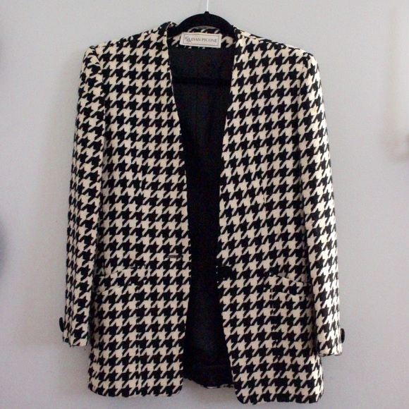 Vintage Jackets & Blazers - Vintage 60's wool houndstooth coat